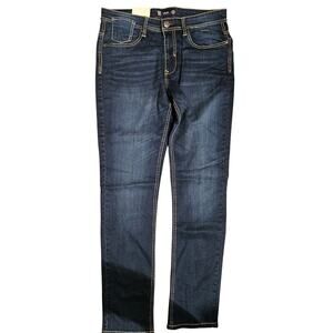 DNMX Skinny Jeans Mens Size 32x32 NWT Dark Wash Blue Denim